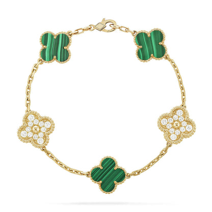 [Polaidi Jewelry] CLOVER 5 MOTIF マラカイトブレスレットコレクション