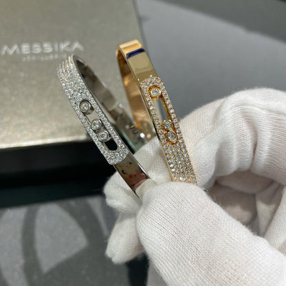 [Polaidi Jewelry]Move Noa Rose Gold Pavé Diamond Bangle Bracelet