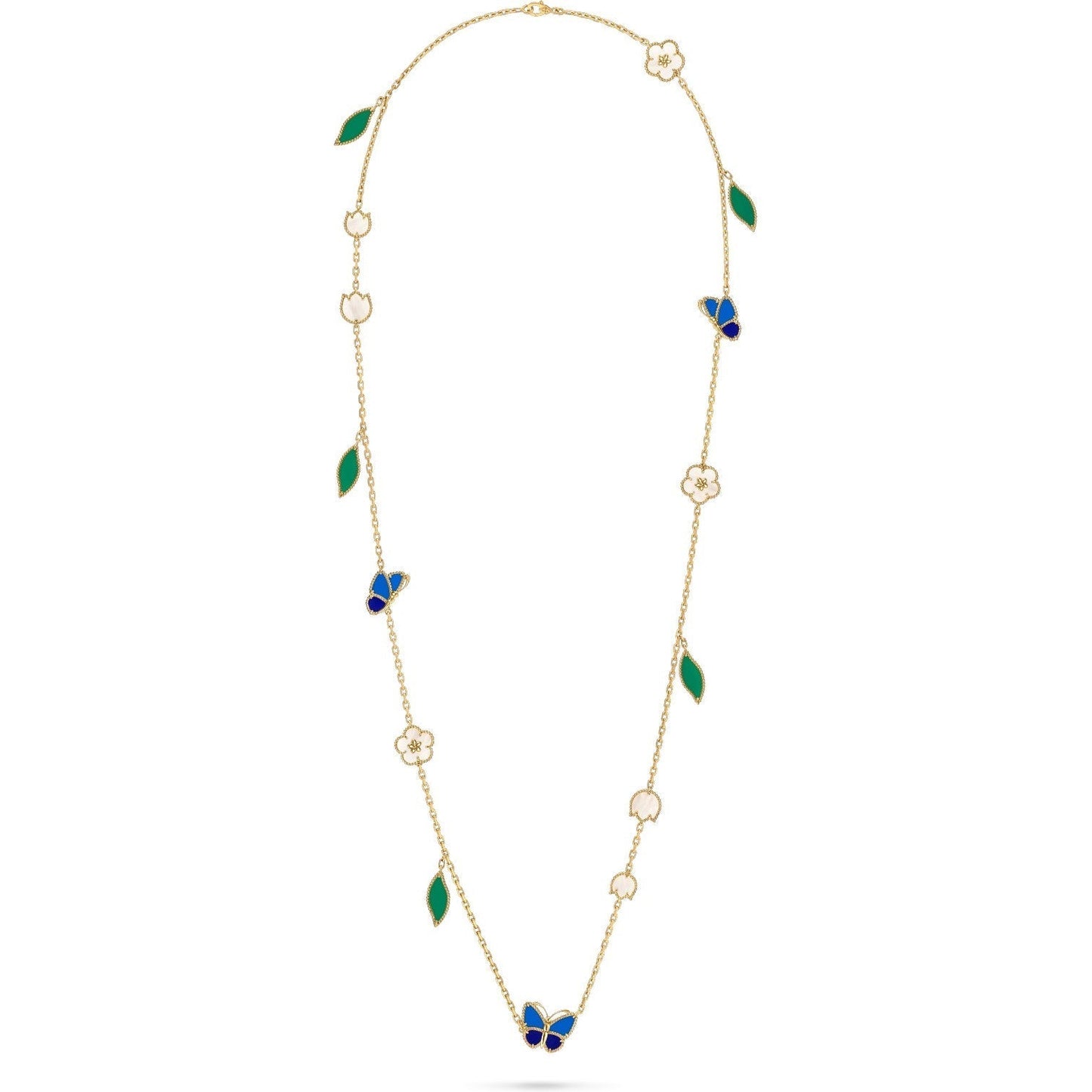 [Polaidi Jewelry]LUCKY SPRING BUTTERFLY 15 FLOWER NECKLACE