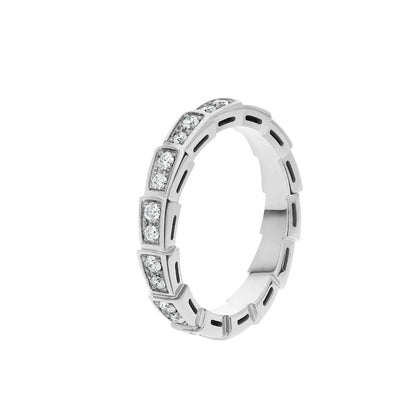 [：Polaidi]SERPENTI RING SILVER DIAMOND PAVED 3MM