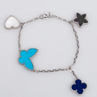 [Perlaura Jewelry ]LUCKY SPRING SILVER BRACELET 4 MOTIF