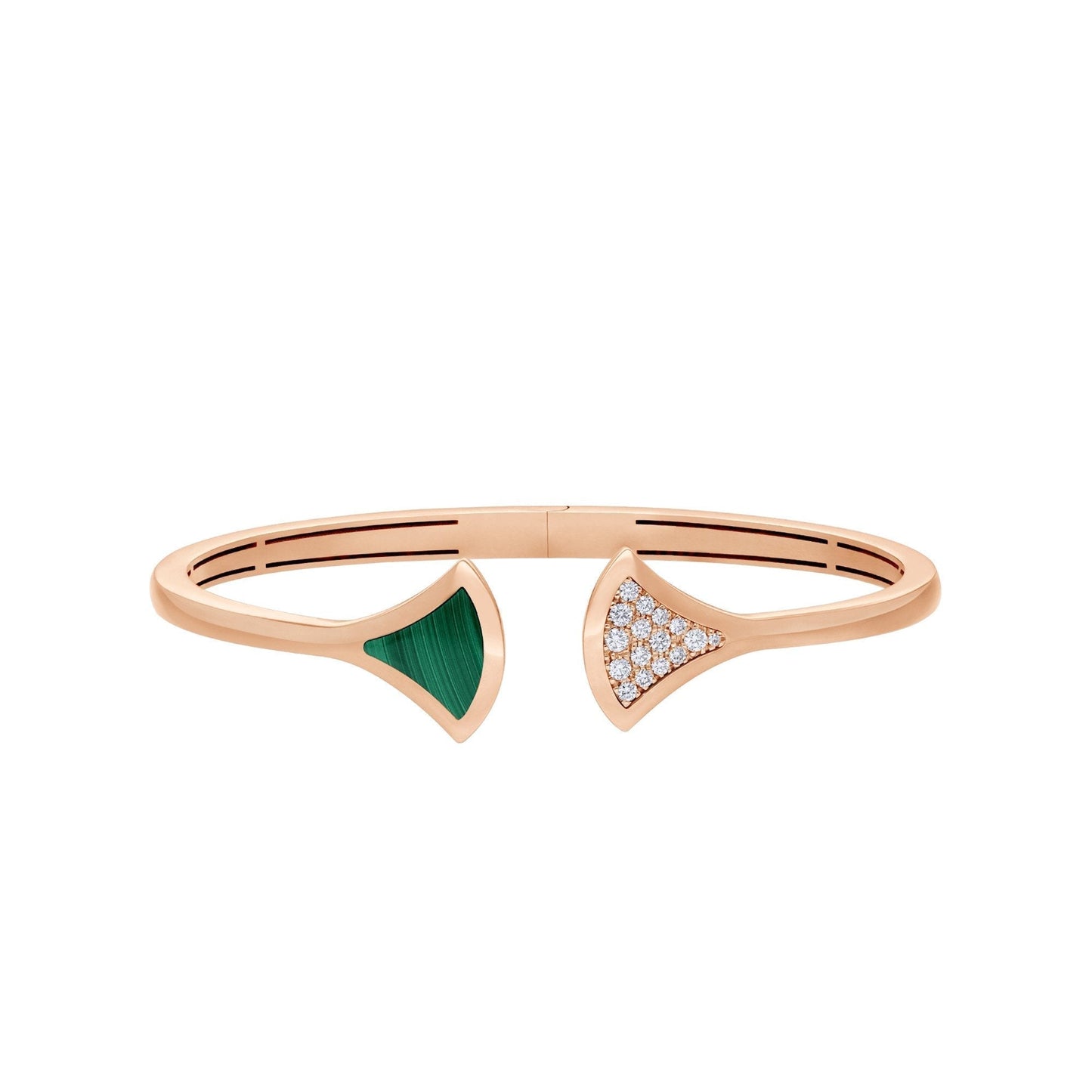 [：Polaidi]DREAM BRACELET OPEN MALACHITE PINK GOLD