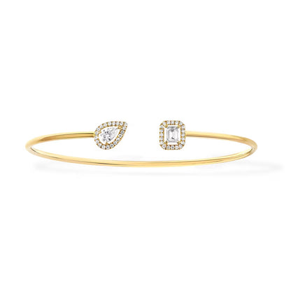 [Polaidi Jewelry]JONC FLEX MY TWIN TOI & MOI SILVER DIAMOND BRACELET