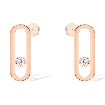 [Polaidi Jewelry]MOVE UNO SMALL 1 DIAMOND EARRINGS