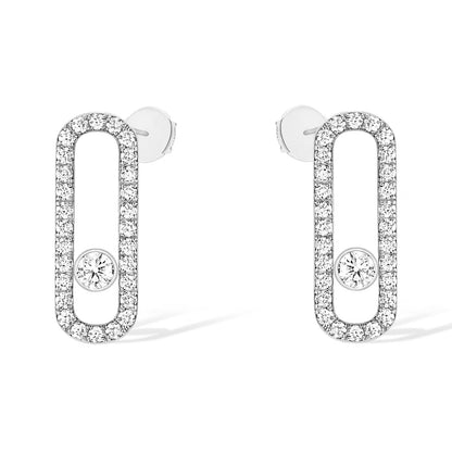 [Polaidi Jewelry]MOVE UNO STUD DIAMOND PAVED EARRINGS