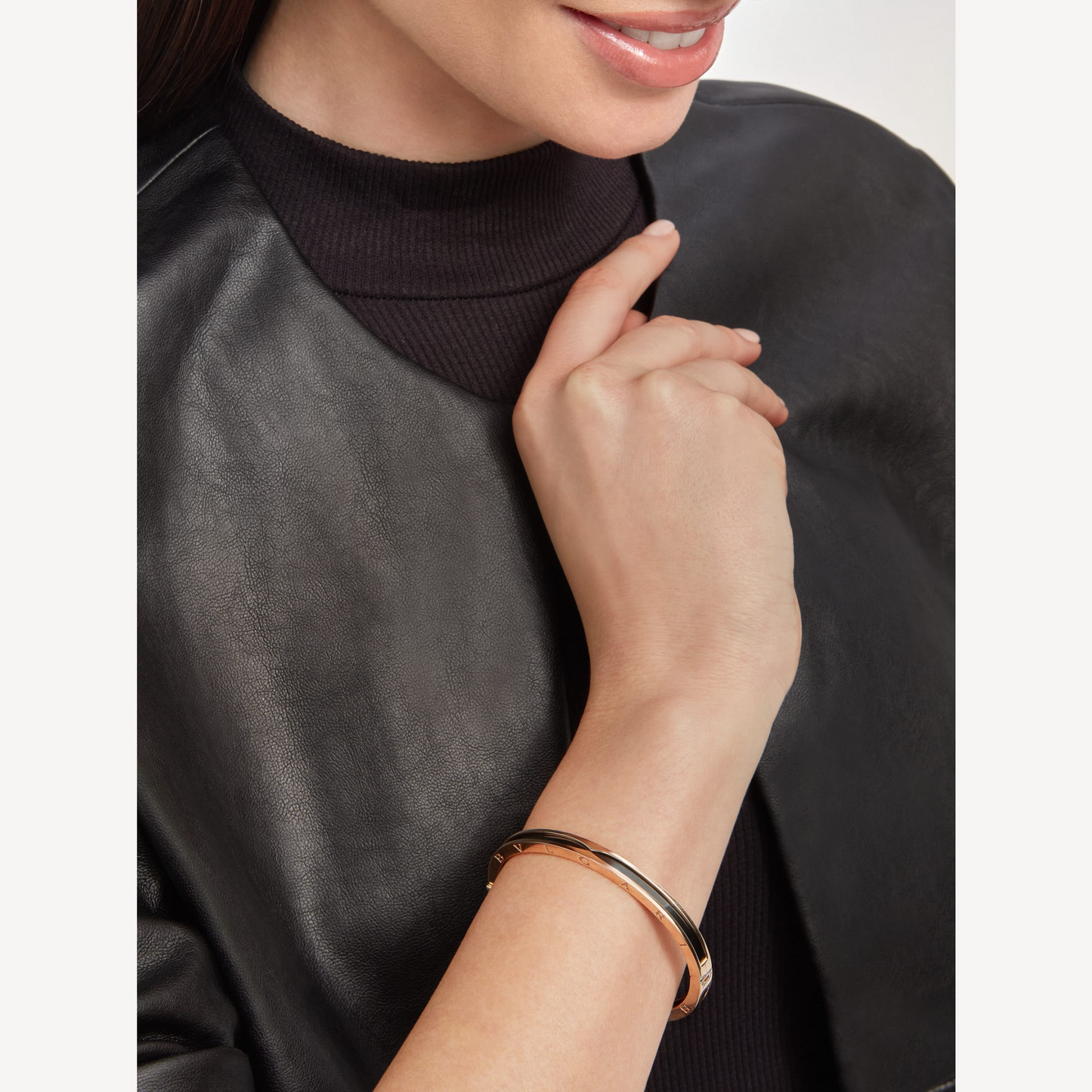 [：Polaidi]ZERO 1 PINK GOLD WITH BLACK CERAMIC BRACELET