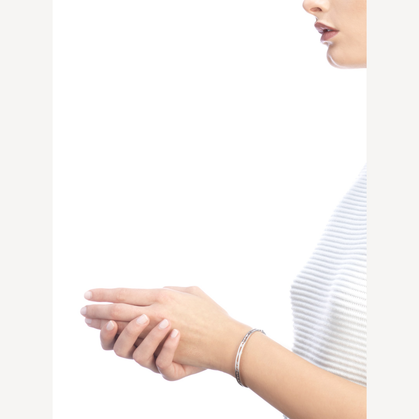 [：Polaidi]ZERO 1 SPIRAL LOGO SILVER BRACELET