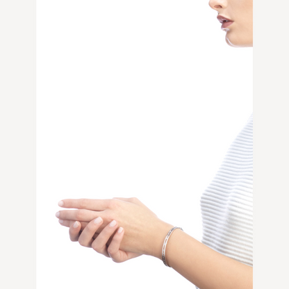 [：Polaidi]ZERO 1 SPIRAL LOGO SILVER BRACELET