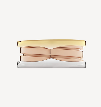 [：Polaidi]ZERO 1 THREE-BAND ROSE WHITE AND YELLOW RING