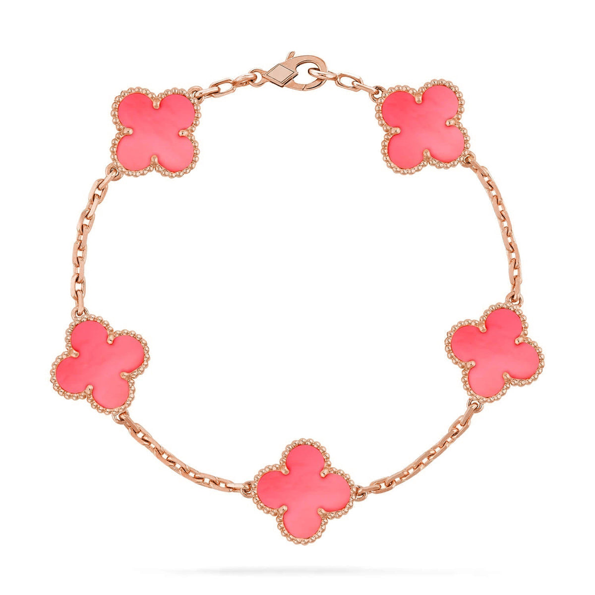 [Polaidi Jewelry] CLOVER 5 MOTIFS  PINK MOP BRACELET COLLECTION
