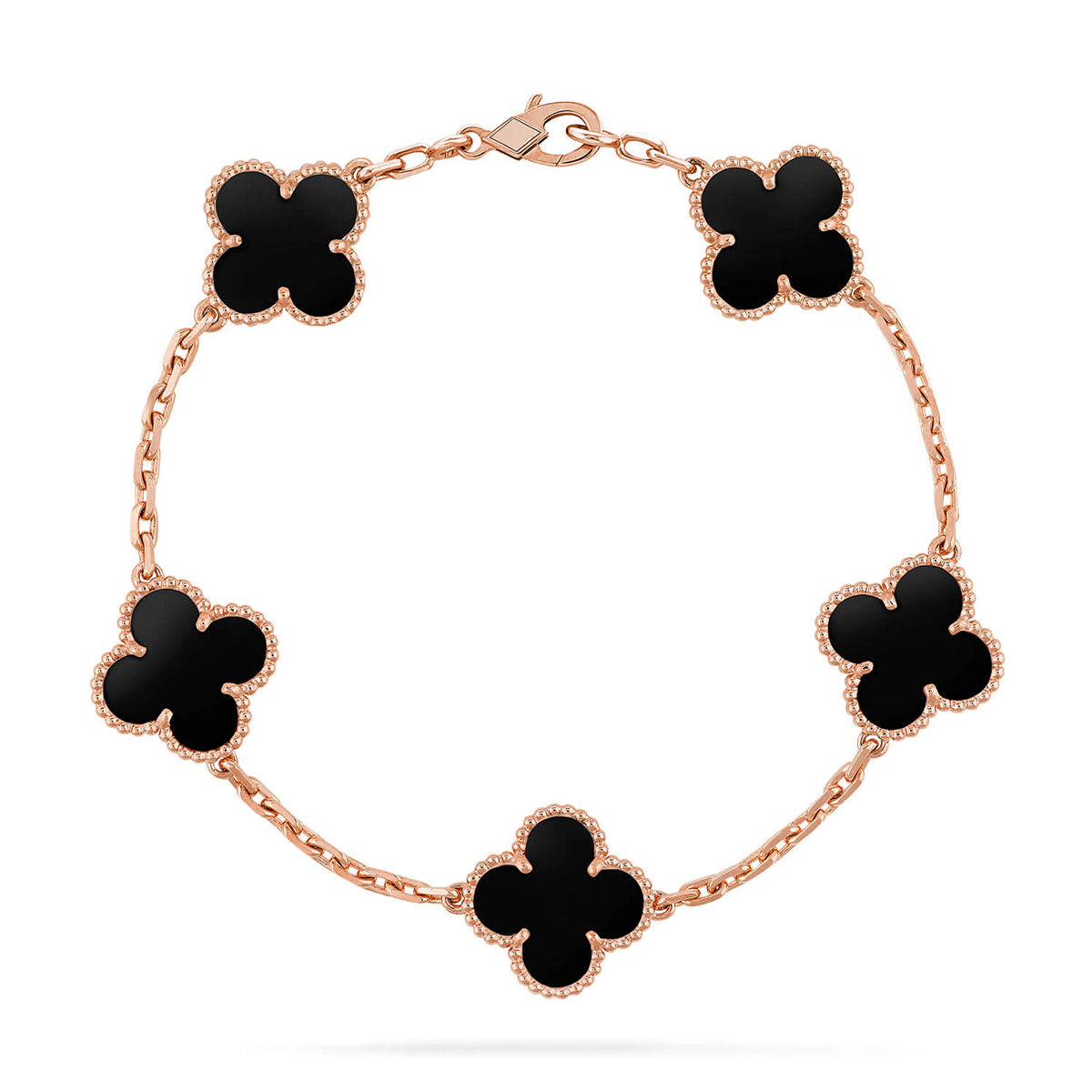[Polaidi Jewelry] CLOVER 5 MOTIF ONYXS BRACELET COLLECTION