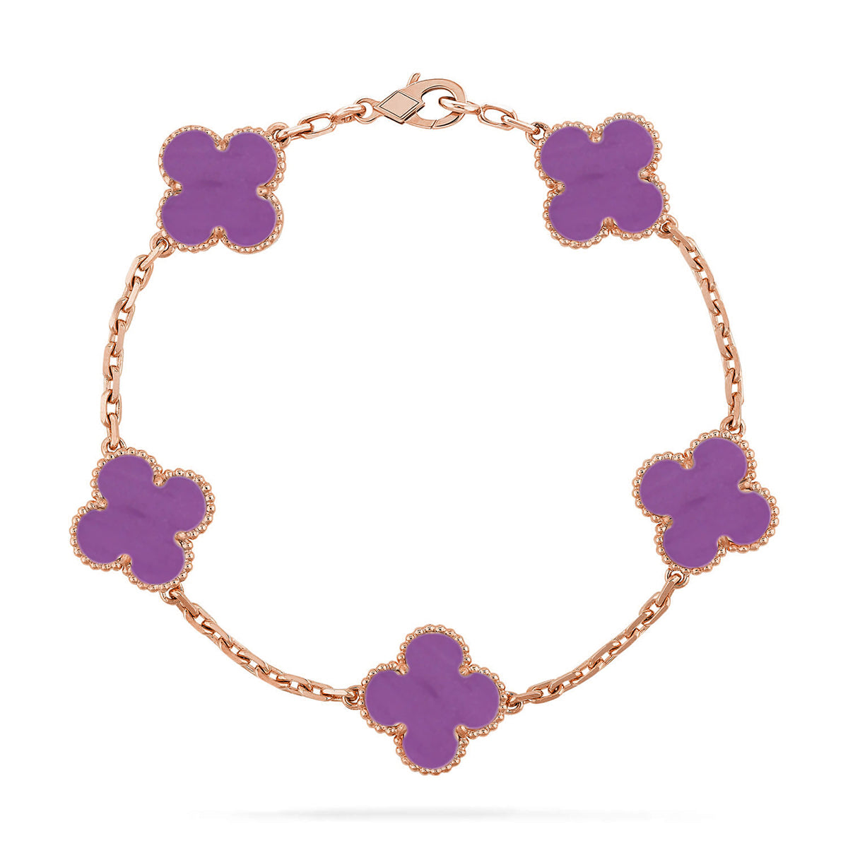 [Polaidi Jewelry] CLOVER 5 MOTIF VIOLET BRACELET COLLECTION