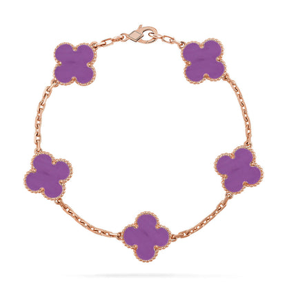 [Polaidi Jewelry] CLOVER 5 MOTIF VIOLET BRACELET COLLECTION