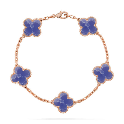 [Polaidi Jewelry]CLOVER 5 MOTIF BLUE VEINS BRACELET COLLECTION