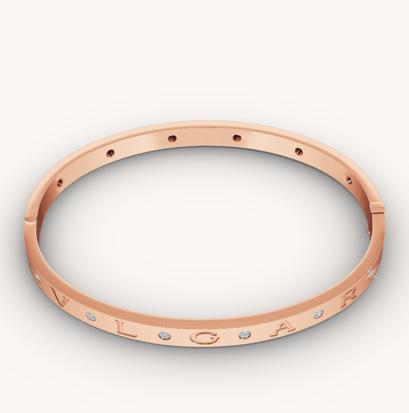 [：Polaidi]ZERO 1 PINK GOLD 12 DIAMONDS BRACELET