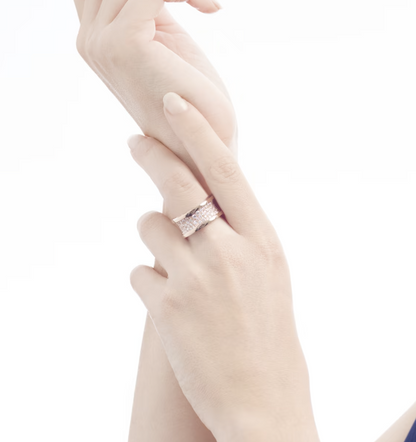 [：Polaidi]ZERO 1 WITH PAVED DIAMONDS ON THE SPIRAL RING