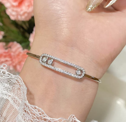 [Polaidi Jewelry]Move Pav¨¦ Diamond Bangle Bracelet M