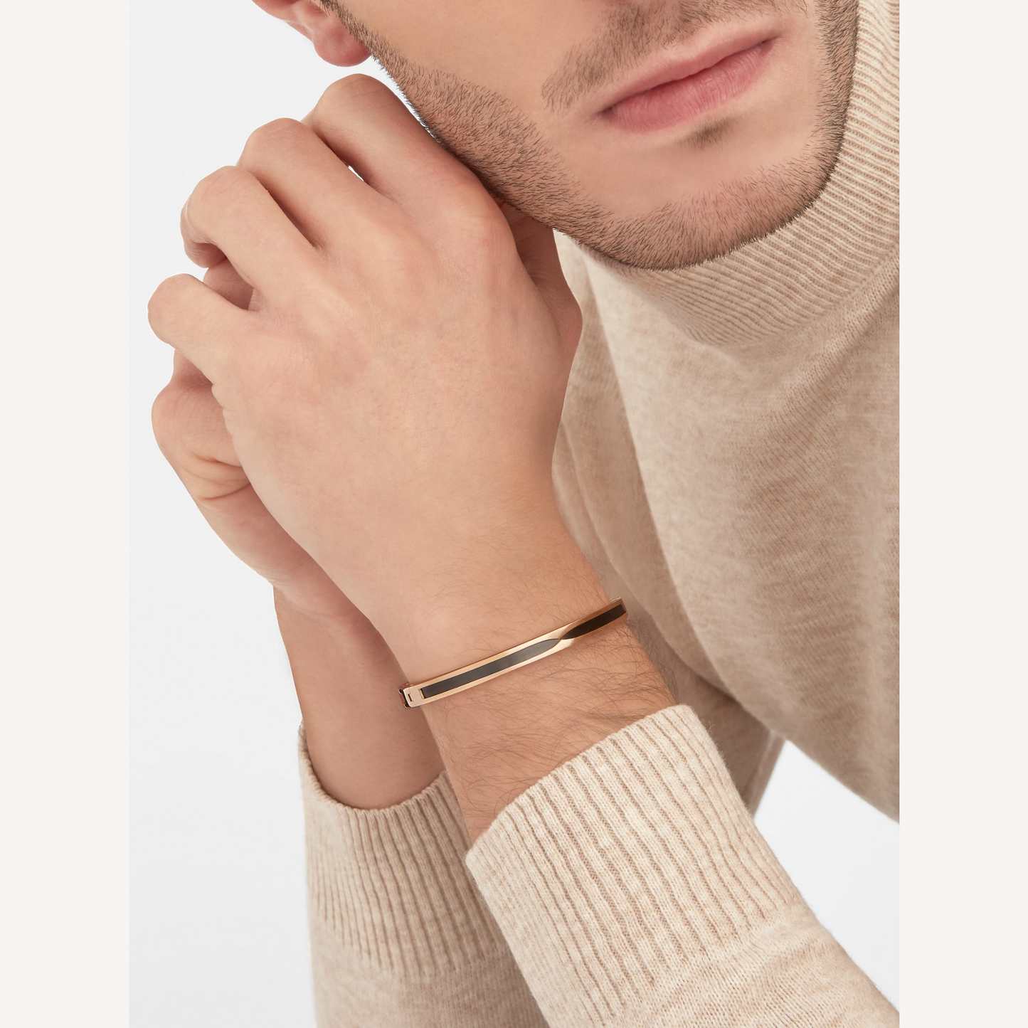 [：Polaidi]ZERO 1 PINK GOLD WITH BLACK CERAMIC BRACELET