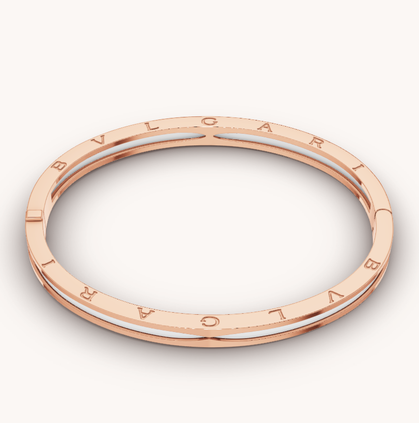 [：Polaidi]ZERO 1 PINK GOLD WITH WHITE CERAMIC BRACELET