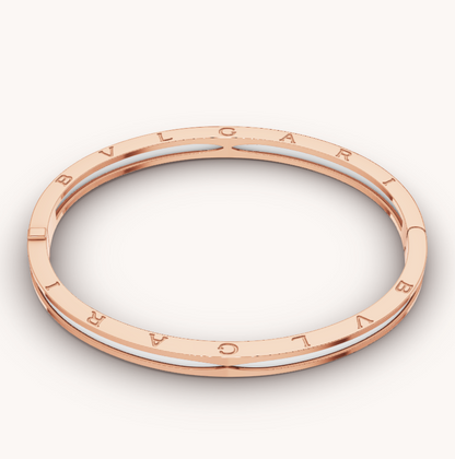[：Polaidi]ZERO 1 PINK GOLD WITH WHITE CERAMIC BRACELET