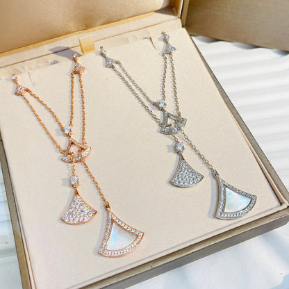[Polaidi Jewelry]DREAM NECKLACE WHITE MOP FULL DIAMOND