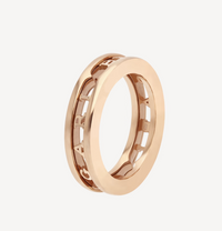 [Perlaura Jewelry ]ZERO 1 ONE-BAND WITH OPENWORK LOGO SPIRAL RING