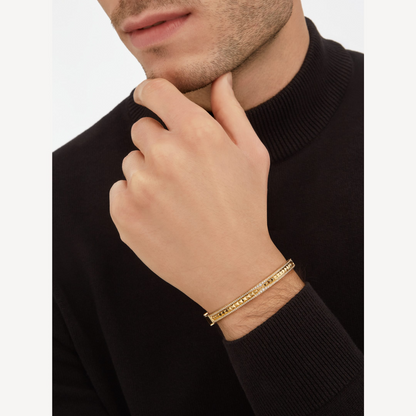 [：Polaidi]ZERO 1 SPIRAL AND PAVED DIAMOND GOLD BRACELET