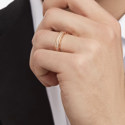 [：Polaidi]ZERO 1 ONE-BAND PAVED DIAMONDS ON THE SPIRAL RING