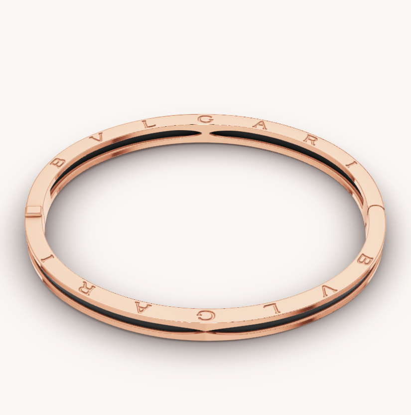 [：Polaidi]ZERO 1 PINK GOLD WITH BLACK CERAMIC BRACELET