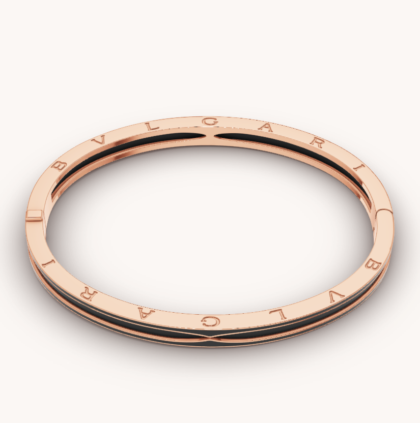 [：Polaidi]ZERO 1 PINK GOLD WITH MATTE BLACK CERAMIC BRACELET