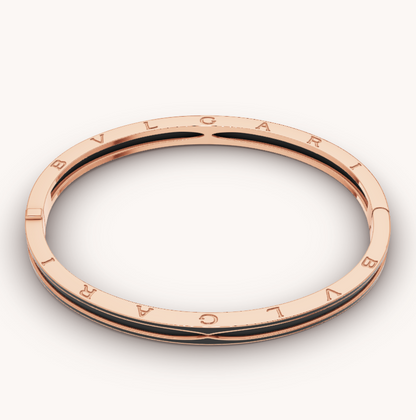 [：Polaidi]ZERO 1 PINK GOLD WITH MATTE BLACK CERAMIC BRACELET