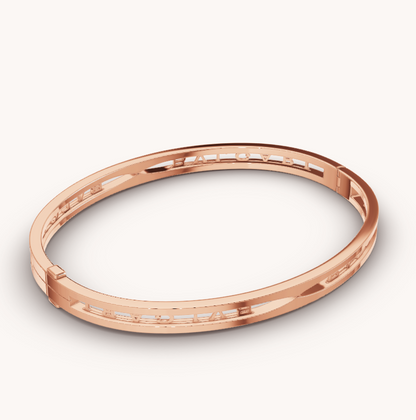 [：Polaidi]ZERO 1 SPIRAL LOGO PINK GOLD BRACELET