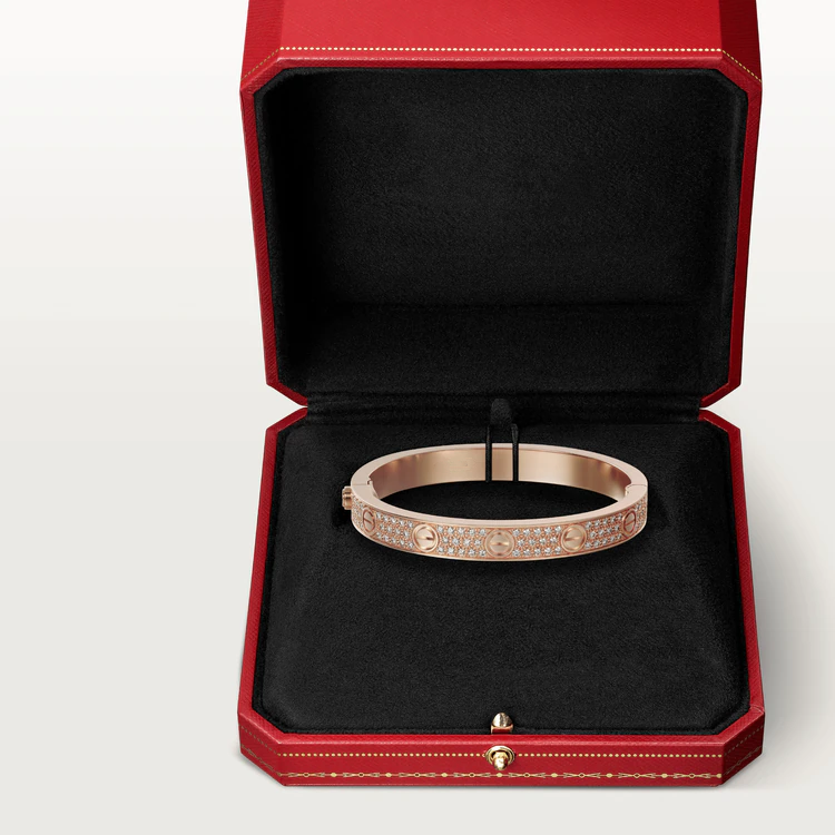 [Polaidi Jewelry]LOVE BRACELET 6.1MM DIAMOND-PAVED
