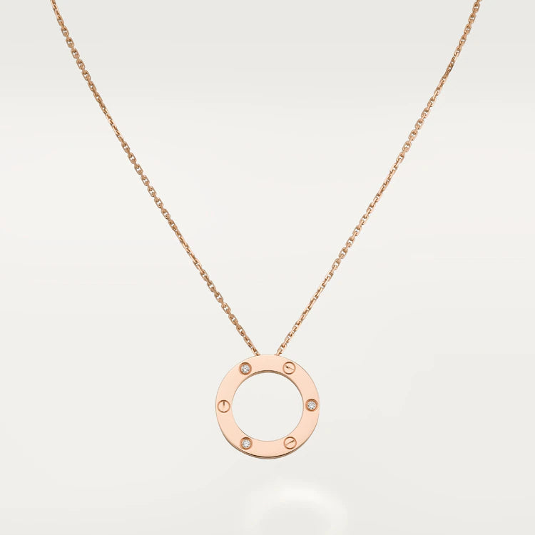 [Polaidi Jewelry]LOVE NECKLACE 16MM 3 DIAMONDS