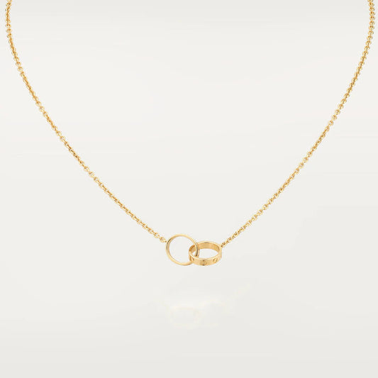 [Polaidi Jewelry]LOVE NECKLACE DOUBLE RING GOLD