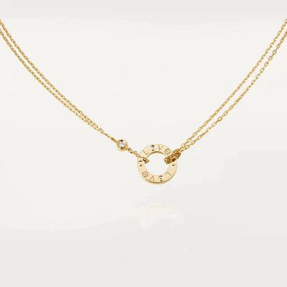 [Polaidi Jewelry]LOVE NECKLACE 16MM 2 DIAMONDS