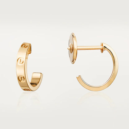 [Polaidi Jewelry]LOVE EARRINGS 2.65MM PINK GOLD