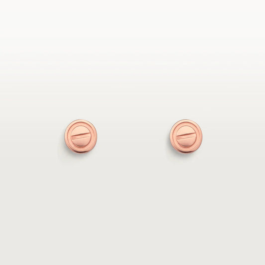 [：Polaidi Jewelry]LOVE EARRINGS PINK GOLD 10MM