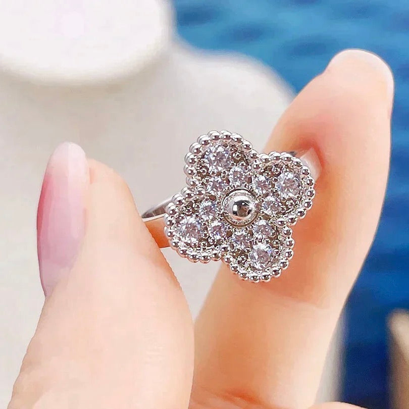 [：Polaidi Jewelry]クローバー ダイヤモンド リング