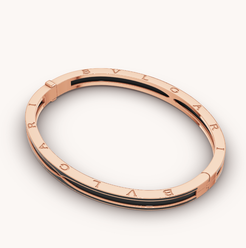 [：Polaidi]ZERO 1 PINK GOLD WITH MATTE BLACK CERAMIC BRACELET