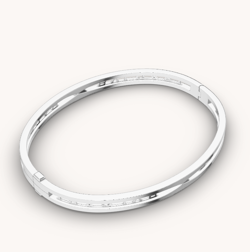 [：Polaidi]ZERO 1 SPIRAL LOGO SILVER BRACELET