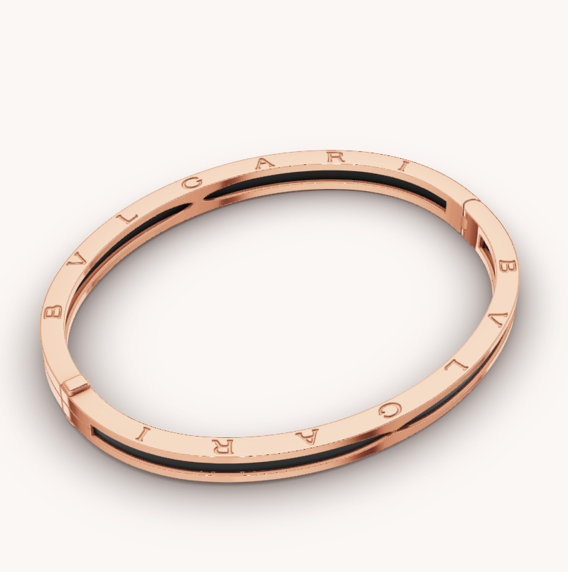 [：Polaidi]ZERO 1 PINK GOLD WITH BLACK CERAMIC BRACELET