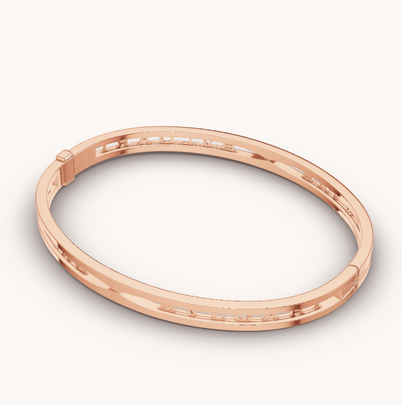 [：Polaidi]ZERO 1 SPIRAL LOGO PINK GOLD BRACELET