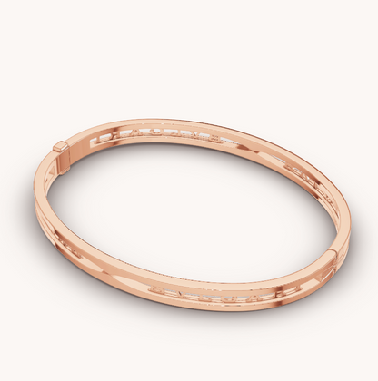 [：Polaidi]ZERO 1 SPIRAL LOGO PINK GOLD BRACELET