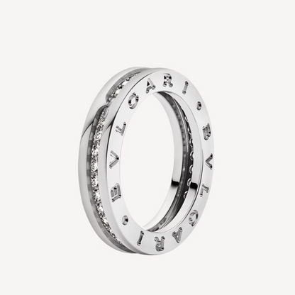 [：Polaidi]ZERO 1 ONE-BAND PAVED DIAMONDS ON THE SPIRAL RING