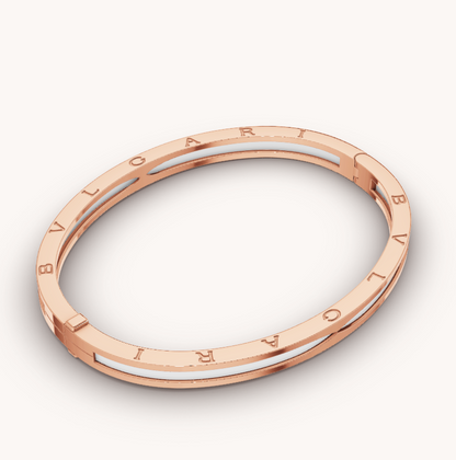 [：Polaidi]ZERO 1 PINK GOLD WITH WHITE CERAMIC BRACELET
