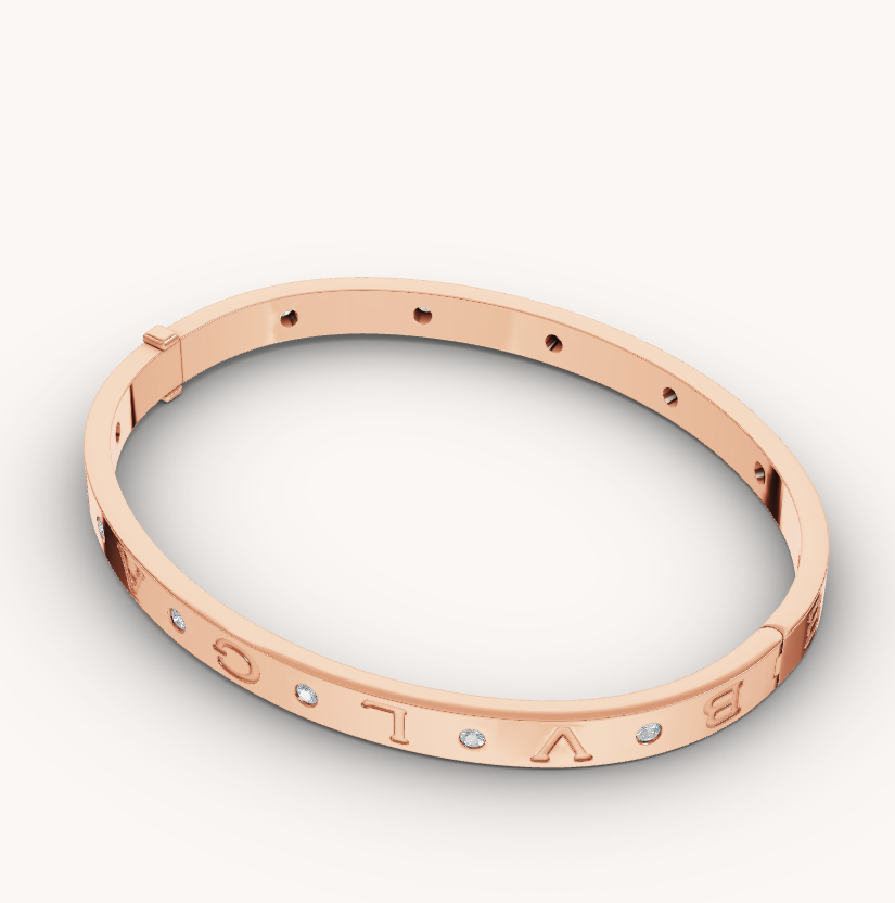 [：Polaidi]ZERO 1 PINK GOLD 12 DIAMONDS BRACELET