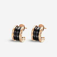[Perlaura Jewelry ]ZERO 1 PINK GOLD CERAMIC EARRINGS