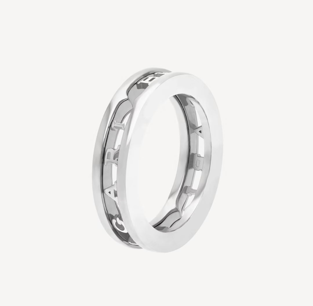 [：Polaidi]ZERO 1 ONE-BAND WITH OPENWORK LOGO SPIRAL RING