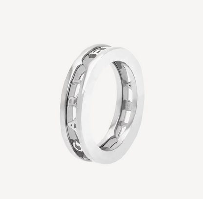 [：Polaidi]ZERO 1 ONE-BAND WITH OPENWORK LOGO SPIRAL RING